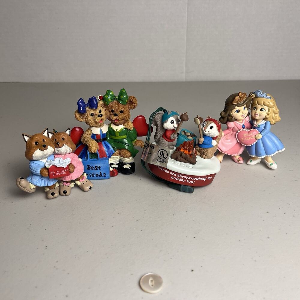 Vintage Best Friend Husband Wife Christmas Ornaments Hallmark Keepsake Mixed Lot - Picture 2 of 10